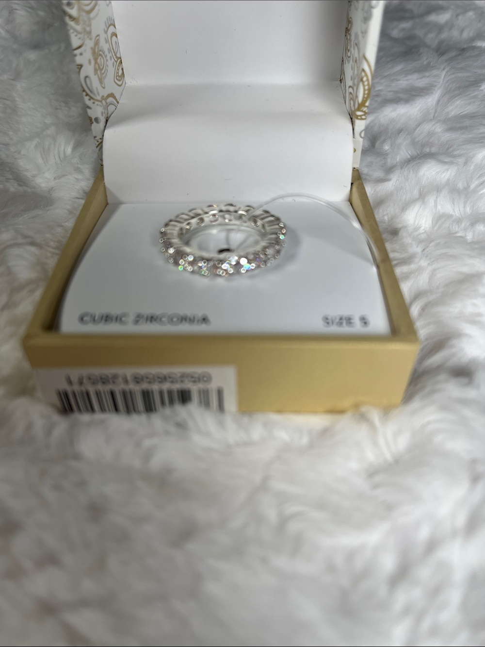 Charter Club Clear Crystal Halo Ring in Silver Tone